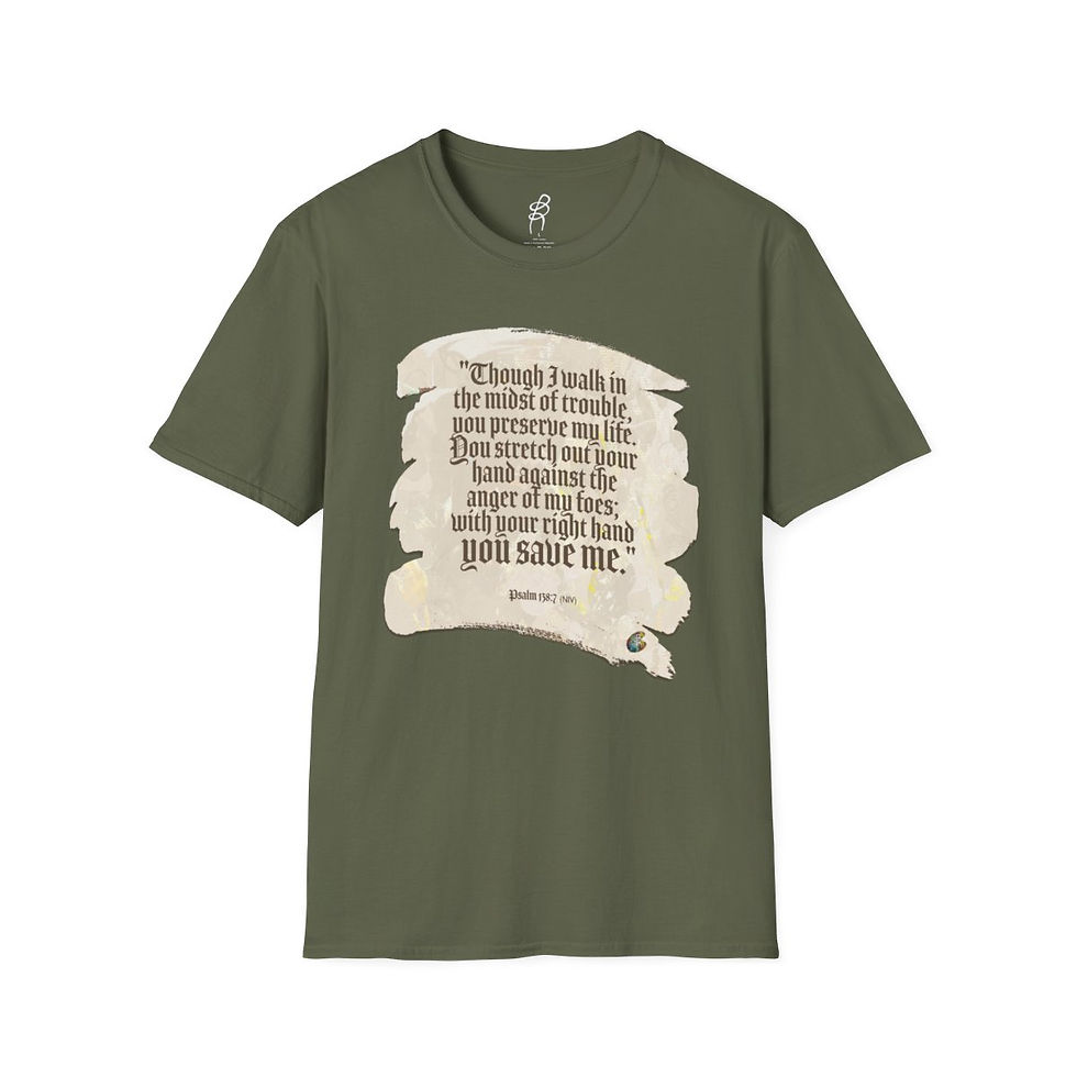 Thumbnail: Psalm 138 and 7 God Fighting Our Battles Scripture Series EXT Softstyle T