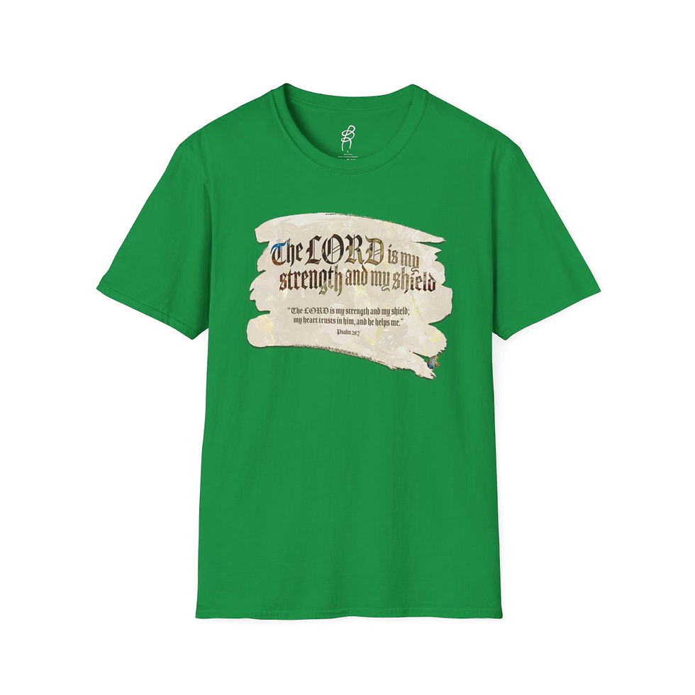 Thumbnail: Psalm 28 and 7 FAITH2 Scripture Series EXT Softstyle Tee