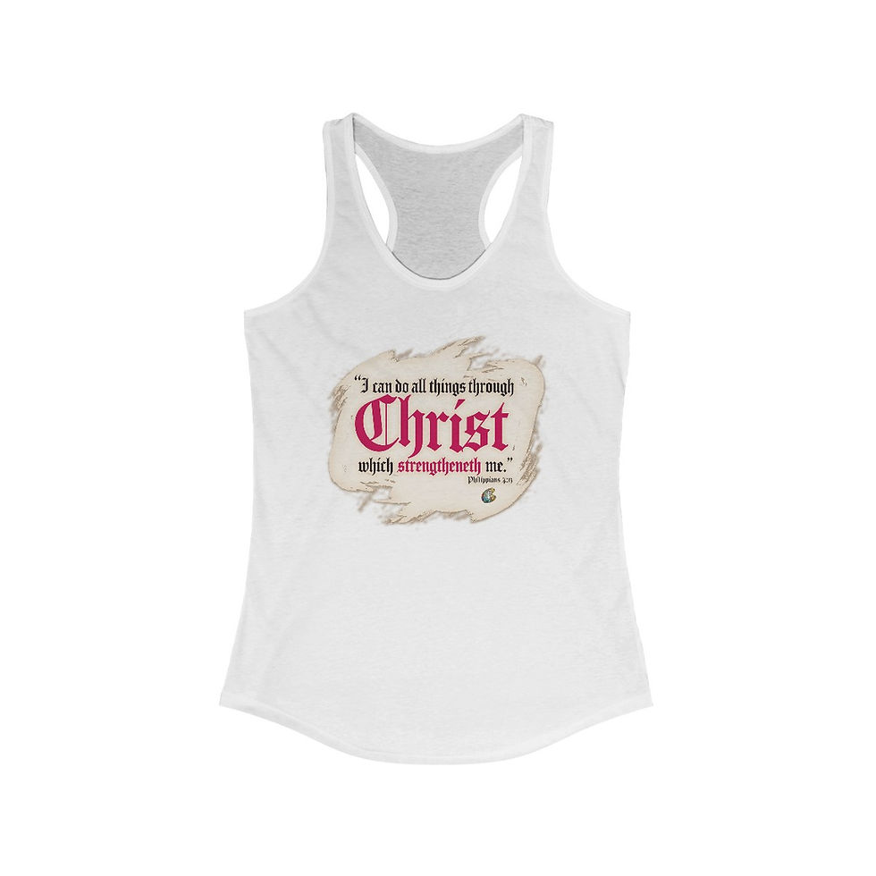 Thumbnail: PHILIPPIANS 4 and 13 Scriptures Series EXT Women's Racerback Tank
