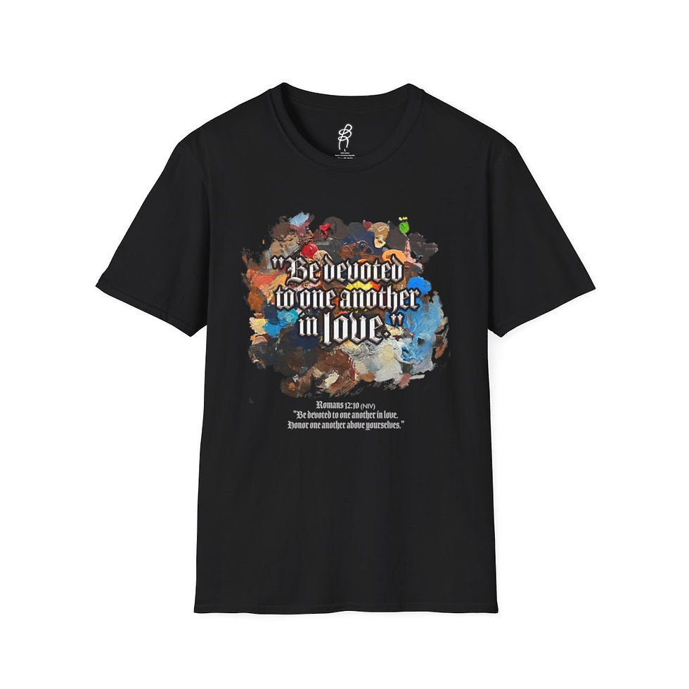 Thumbnail: Romans 12 and 10 Love Scripture Series EXT Softstyle Tee