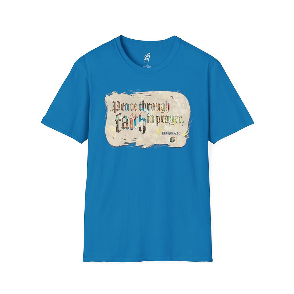 Thumbnail: Phillipians 4 and 6 to 7 FAITH Scripture Series EXT Softstyle Tee
