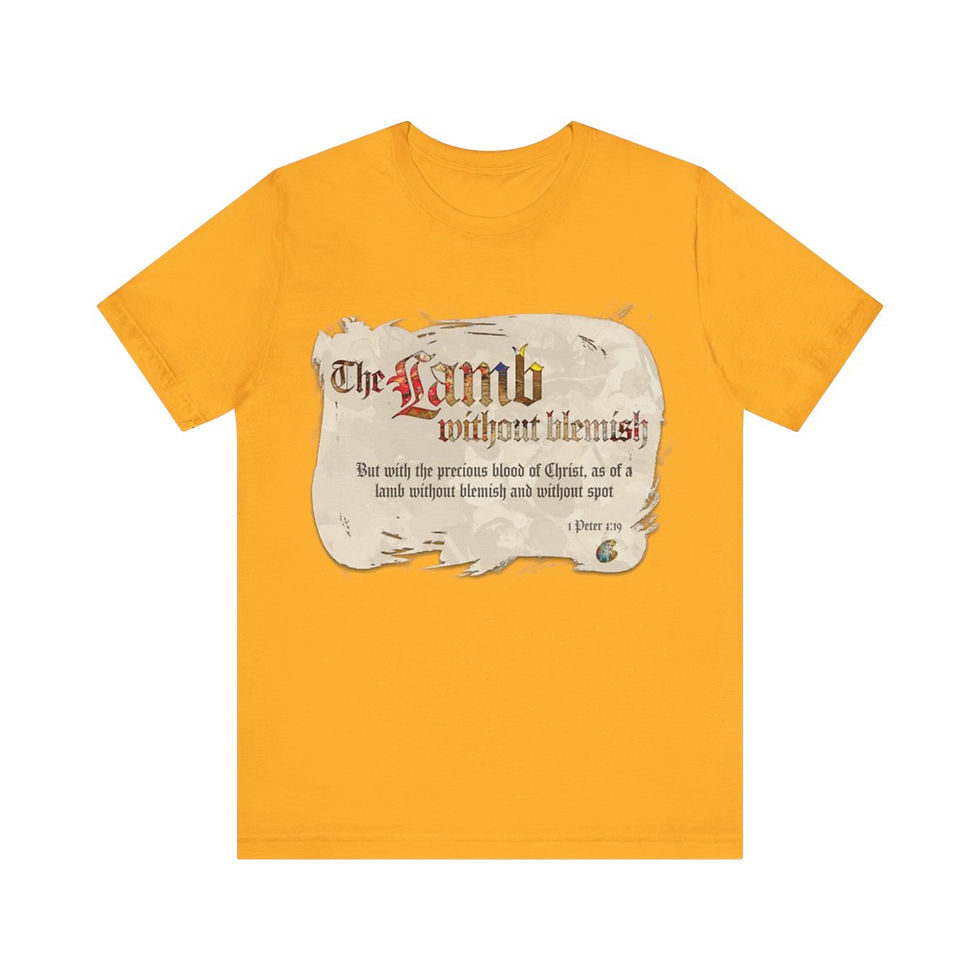 Thumbnail: The Lamb without blemish 1 Peter 1 and 19 Tee