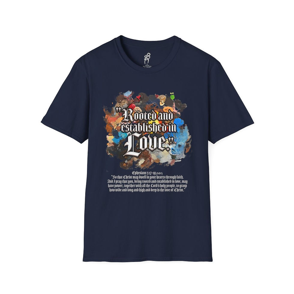 Thumbnail: Ephesians 3 and 17 to 19 Love Scripture Series EXT Softstyle Tee