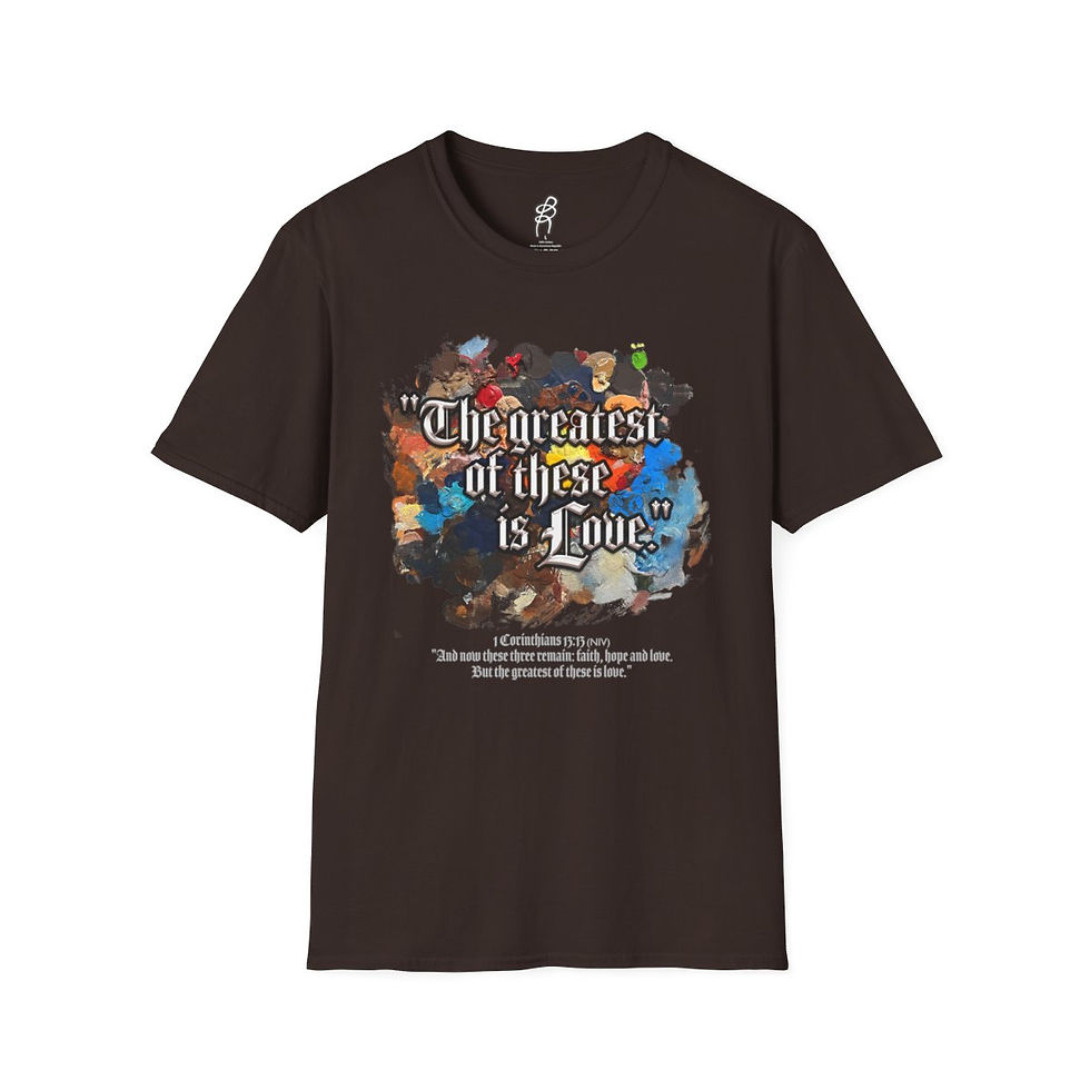 Thumbnail: 1 Corinthians 13 and 13 Love Scripture Series EXT Softstyle Tee