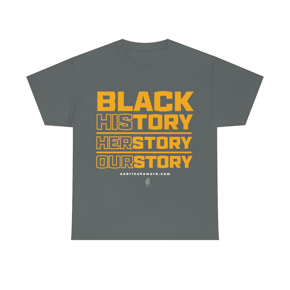 Thumbnail: UP TO 5X BLACK HISTORY HERSTORY OURSTORY Heavy Cotton Tee