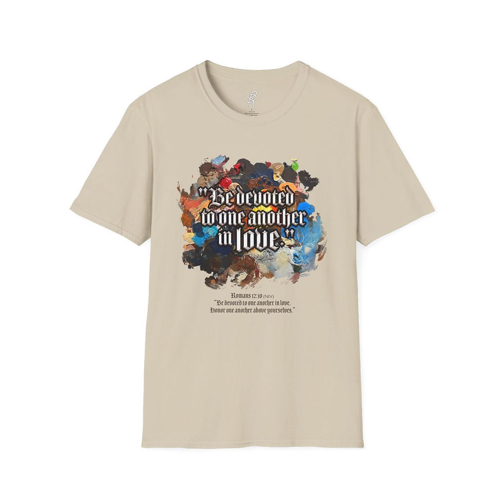 Thumbnail: Romans 12 and 10 Love Scripture Series EXT Softstyle Tee