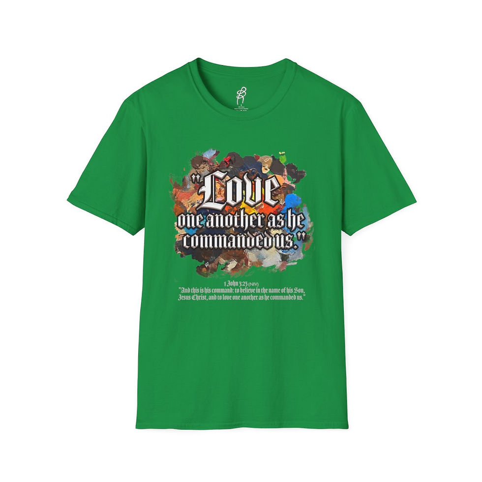 Thumbnail: 1 John 3 and 23  Love Scripture Series EXT Softstyle Tee
