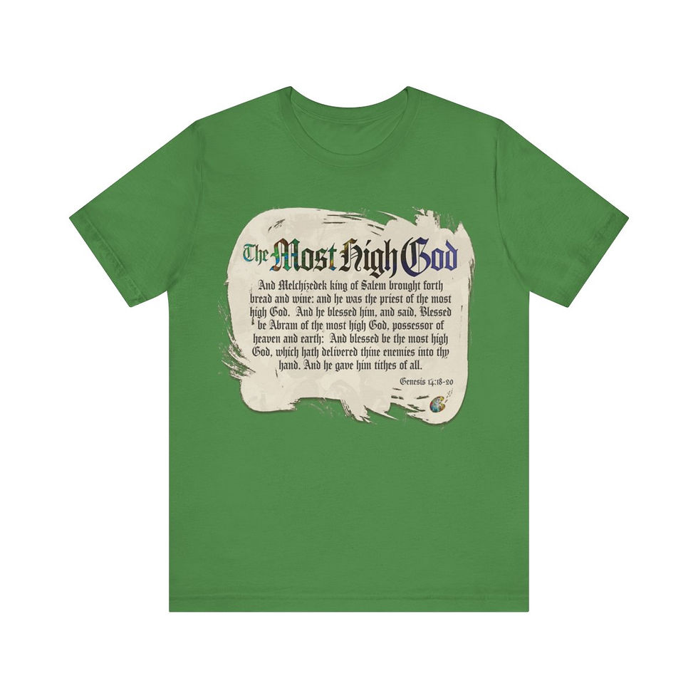 Thumbnail: The Most High God Genesis 14 and 18 to 20 Tee