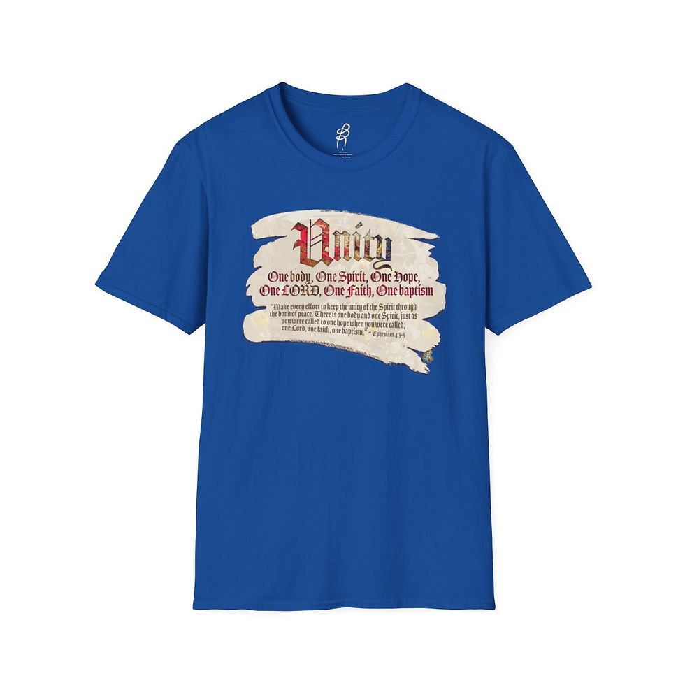 Thumbnail: Ephesians 4 and 3 to 5 FAITH2 Scripture Series EXT Softstyle Tee