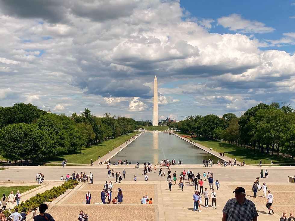 May, 2023. Standing at the Reflecting Pool in front of the Lincoln Memorial. Image: Frank Fu | R.M.E.