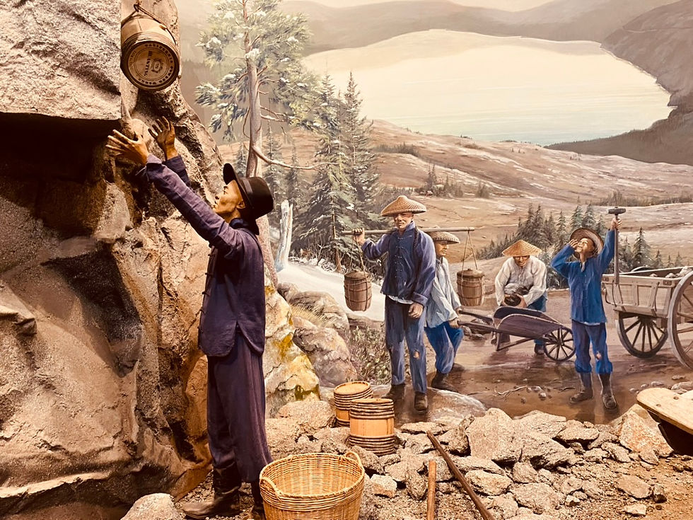 November, 2023, California State Railway Museum Sacramento. The exhibition shows Chinese laborers during the Western Gold Rush era. Image:Frank Fu | R.M.E.