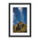 Thumbnail: Framed art print of two baboons sitting together on a hilltop at Victoria Falls, with a bright blue sky and clouds in the bac