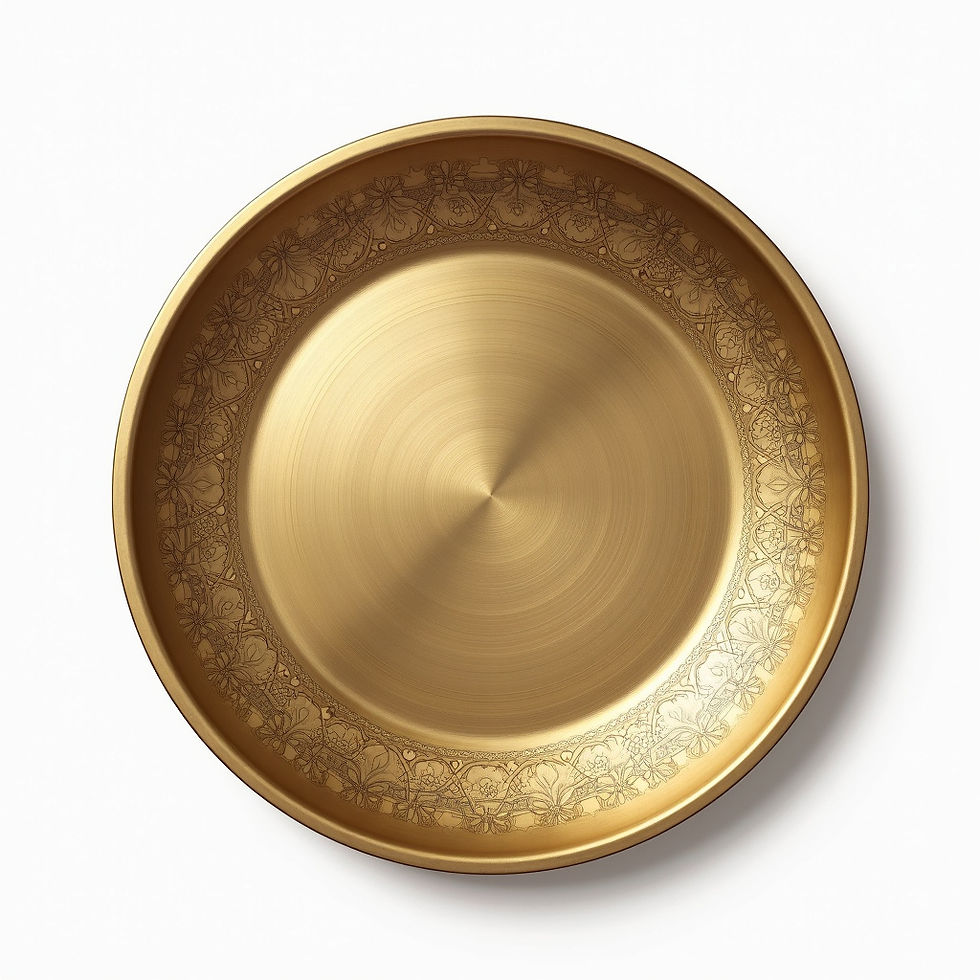 Engraved Brass Platter