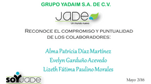 Reconocimiento de puntualidad