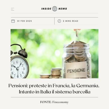 Pensioni: proteste in Francia ed in Germania. Intanto in Italia il sistema barcolla