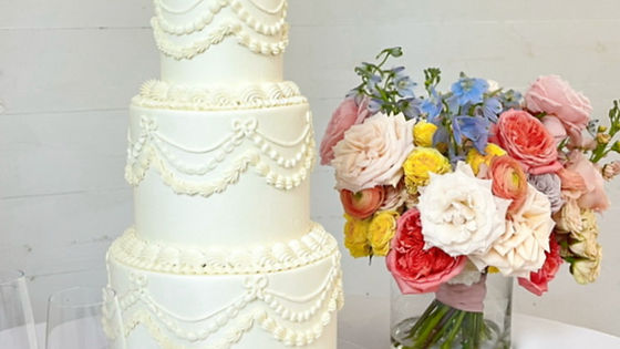 3-tier Vintage Wedding Cake
