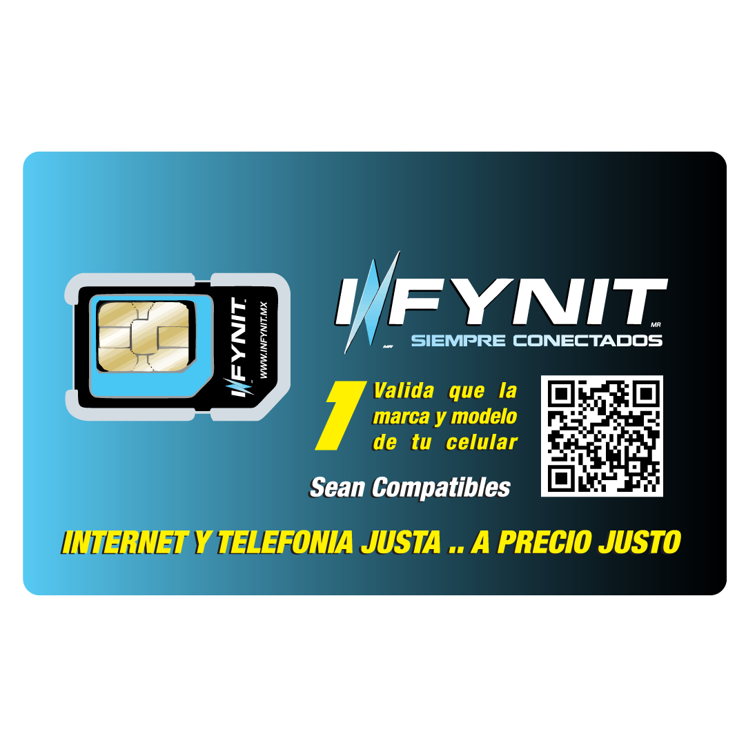 CHIP INFYNIT PROMO (Cámbiate y obtén 6Gb X $100 al mes) 1er mes 9GB