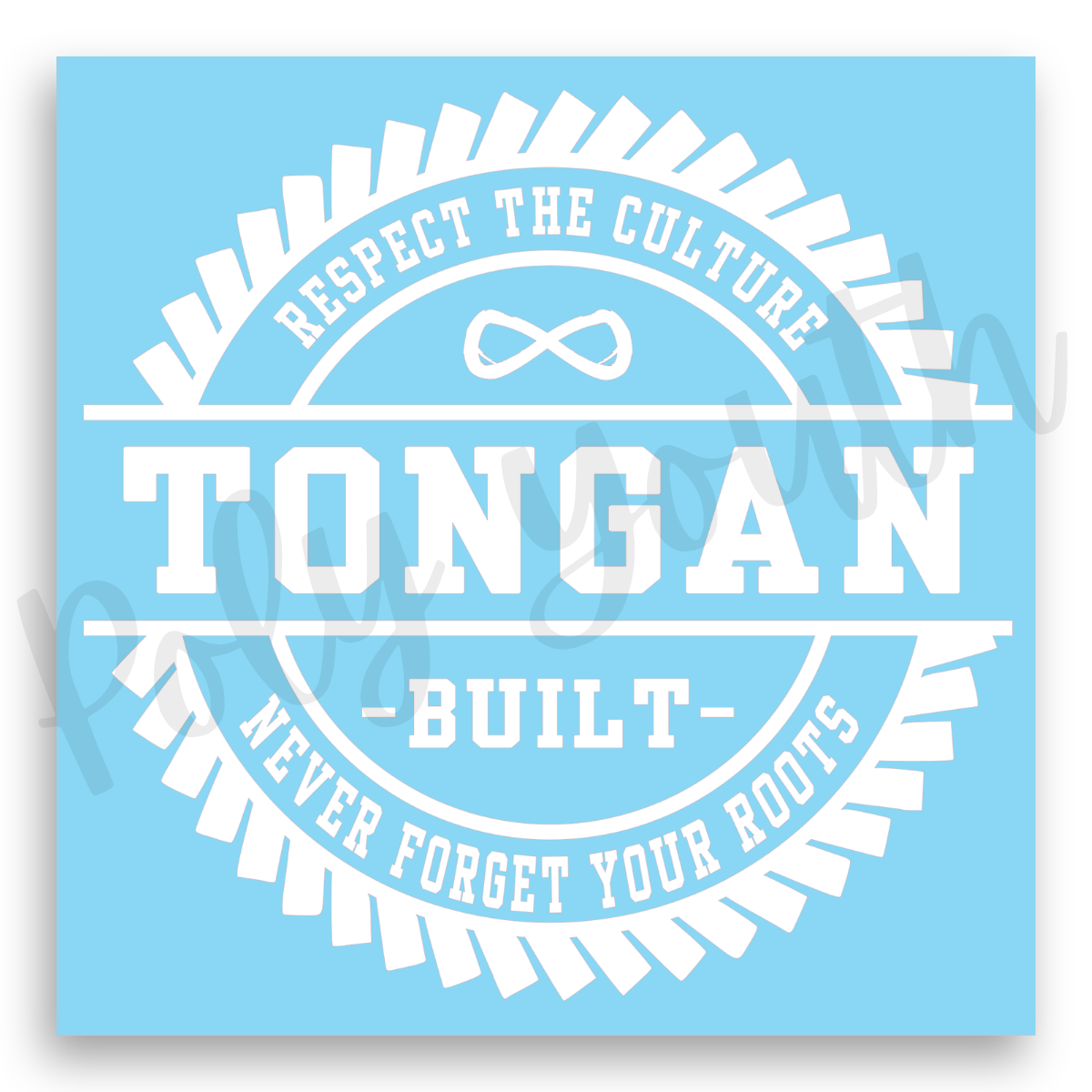 Tongan Built Decal Sticker