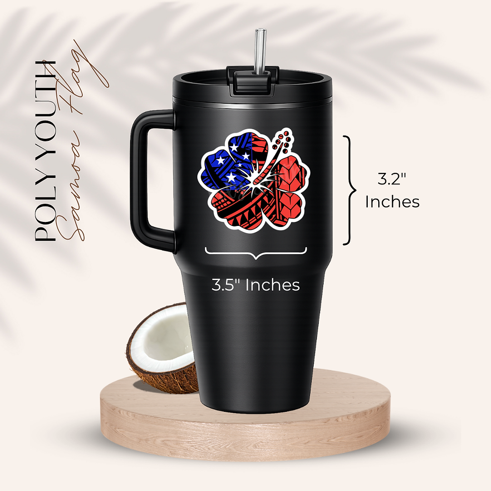Thumbnail: Western Samoa Flag Flower Sticker