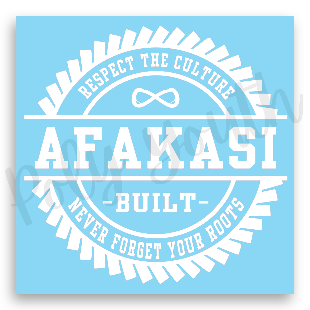 Afakasi Built Decal Sticker