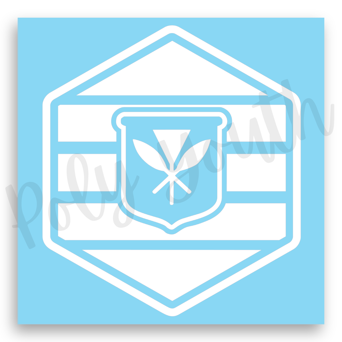 Kanaka Flag Hexagon Decal Sticker