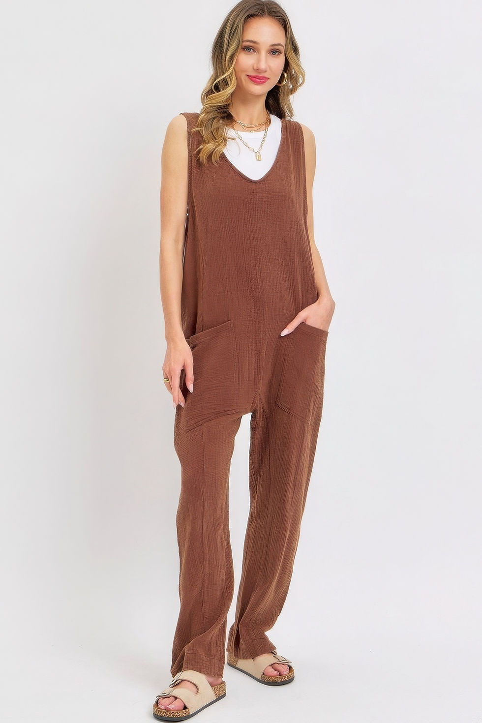 Thumbnail: Gauzy Bliss Summer Jumpsuit