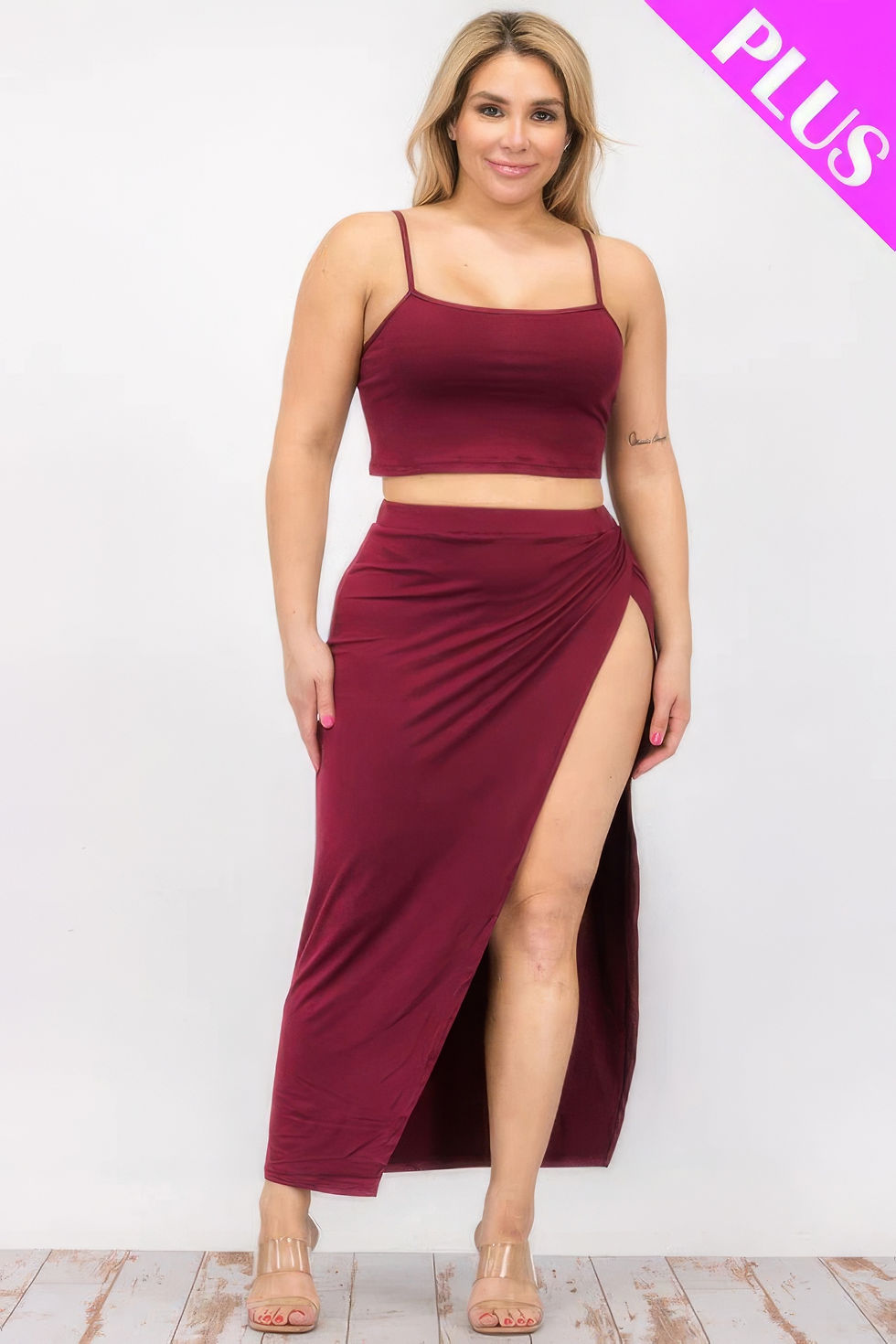 Thumbnail: Plus Serene Split Maxi Set