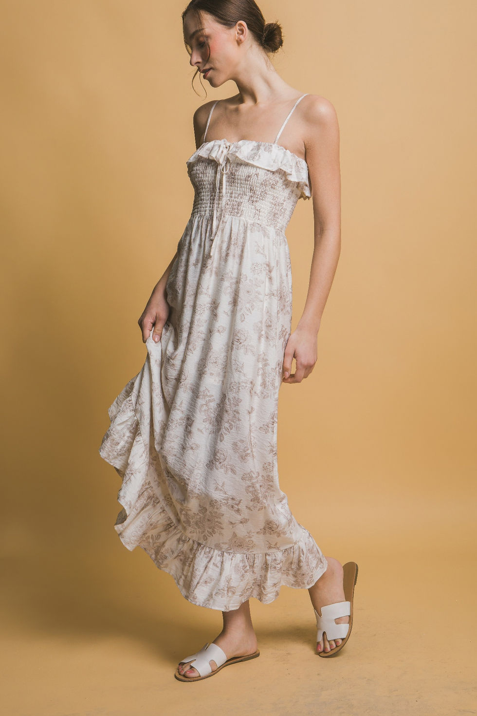 Thumbnail: Gardenia Smock Dress