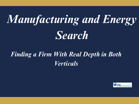 Which Retained Search Firms Work Across Both Manufacturing and Energy Sectors?