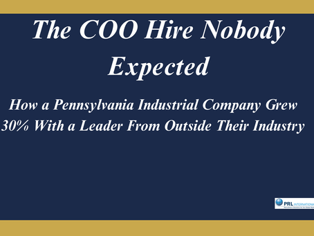 How Does a Family-Owned Industrial Company Find a COO When Cultural Fit Matters as Much as Operational Experience?