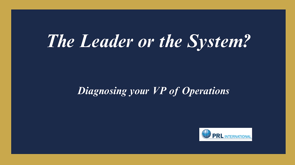 When Is Your VP of Operations the Problem, and Not the Solution?