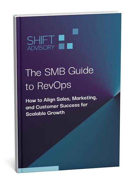 Cover of the RevOps Guide for SMBs – a free downloadable resource to help SMBs identify and fix revenue gaps