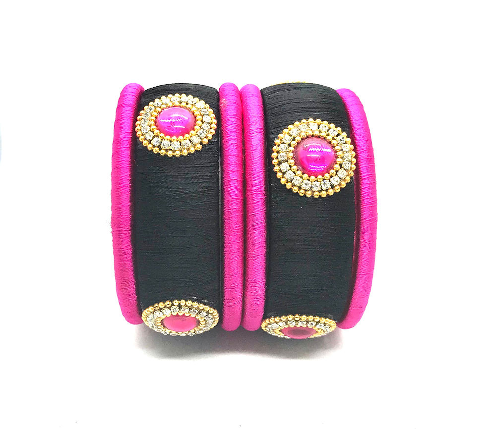 Bangles Set - Pink & Black