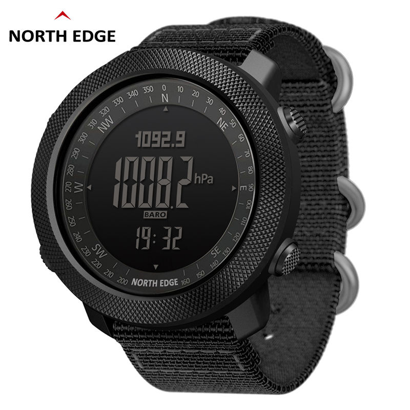 NORTH EDGE Men's sport Digital watch Running Swimming Military Army watches Alti