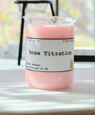 Rose Titration Soy Wax Beaker Candle