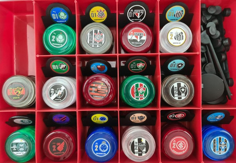Jogo de Botão "MACIÇO": Kit do Brasileirão com 15 Times