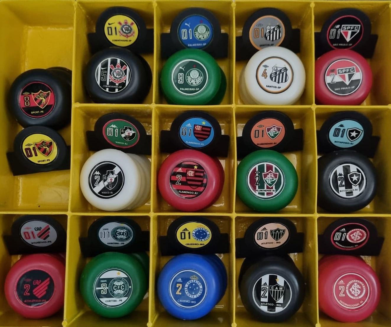 Futebol de Botão Mini Play: Box Brasileirão com 15 times