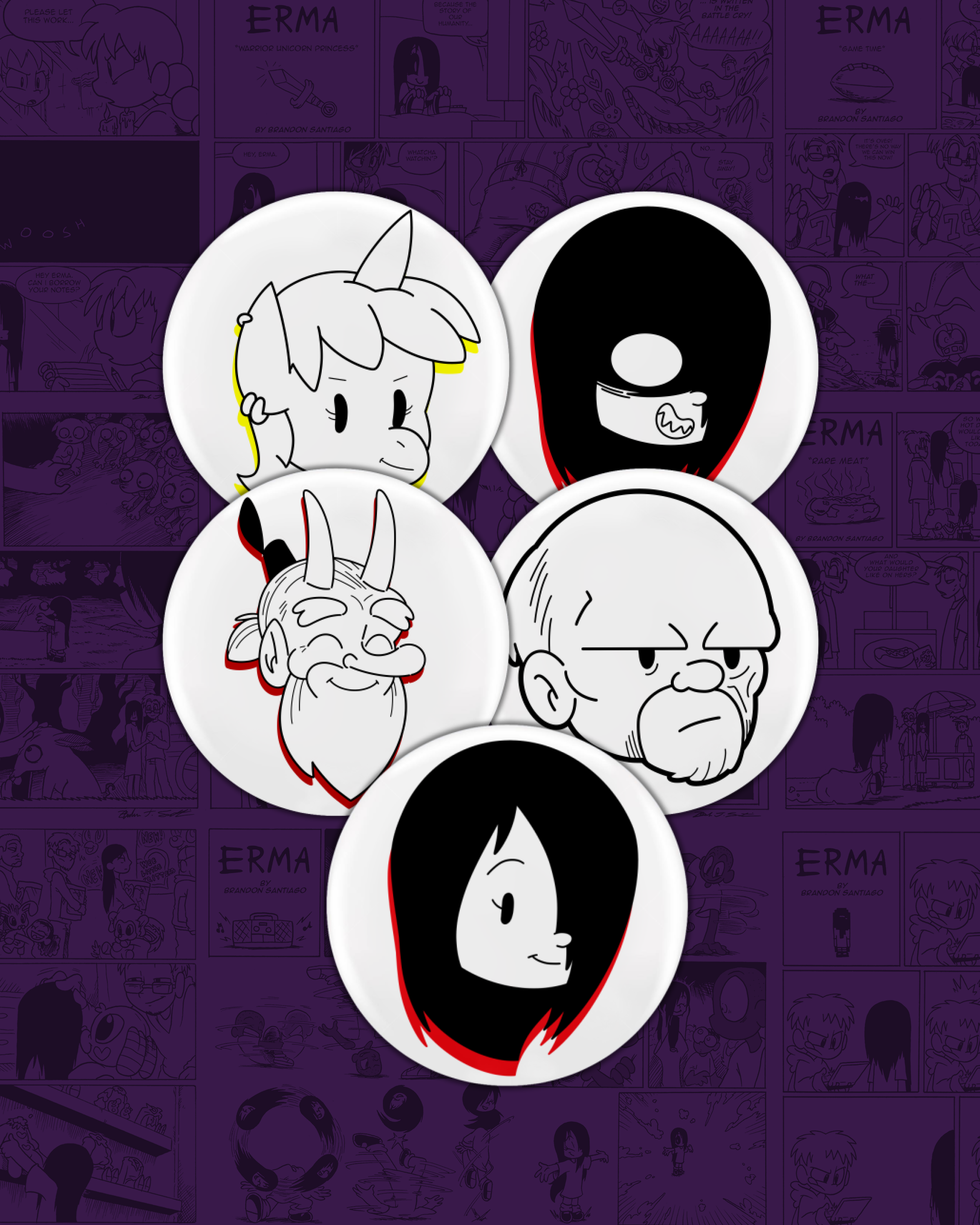 Outcast Japanese Retro Buttons