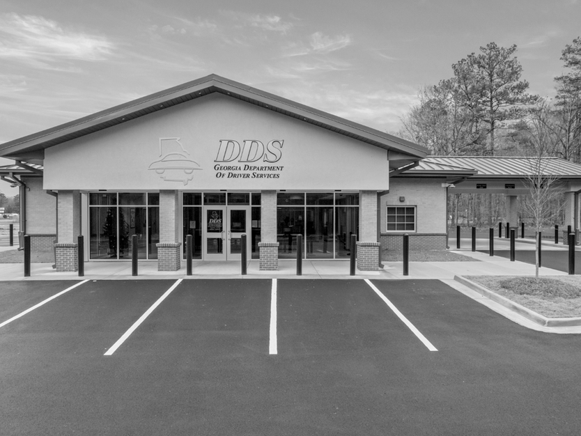 Exterior view of the new Georgia Department of Driver Services (DDS) in Rome, GA built by Headley Construction.