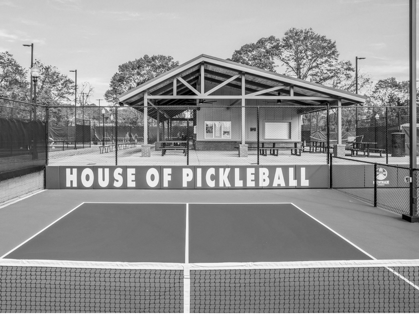 House of Pickleball (HOP) courts and pavilion in Newnan, Georgia, constructed by Headley Construction.
