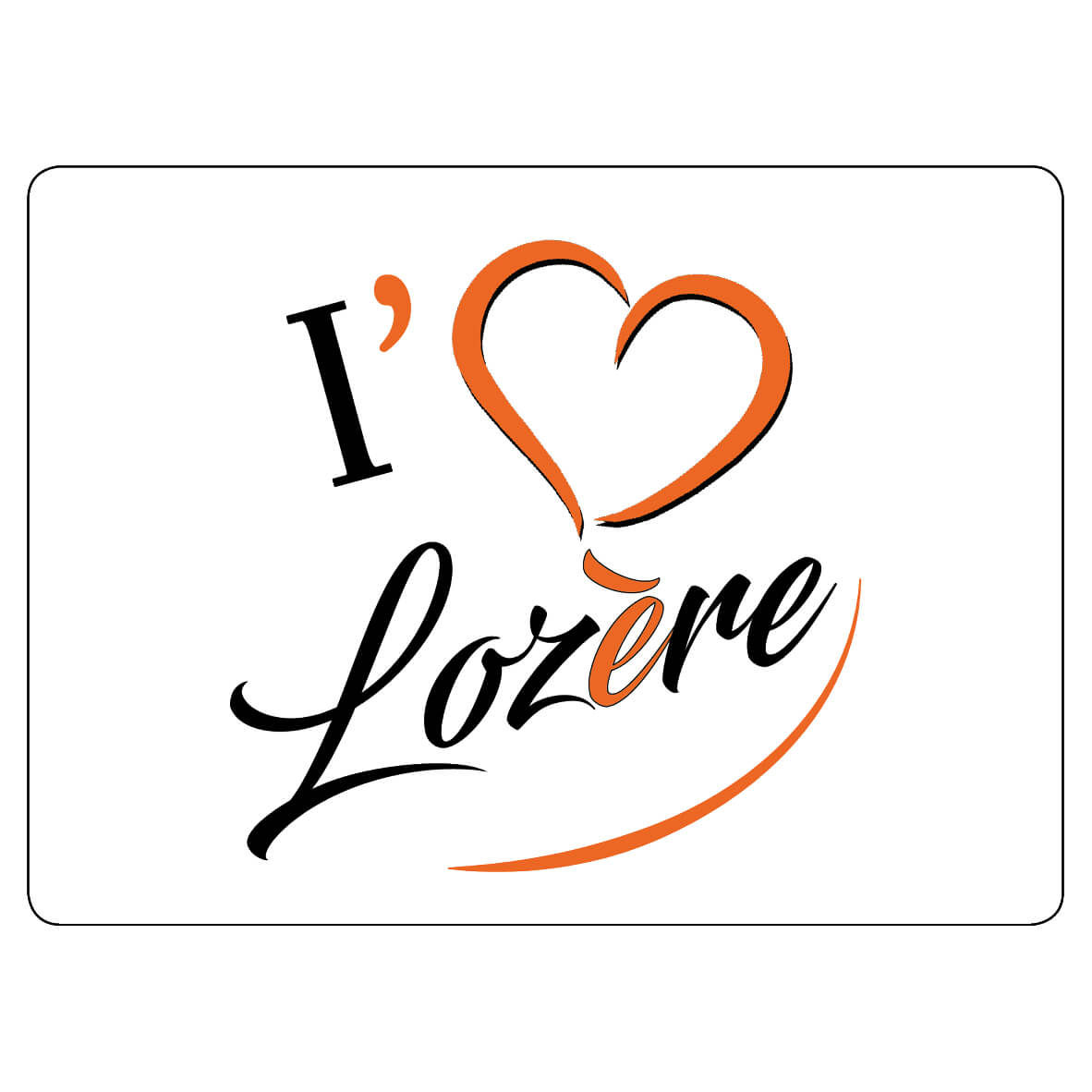 MAGNET - I LOVE LOZERE - ORANGE