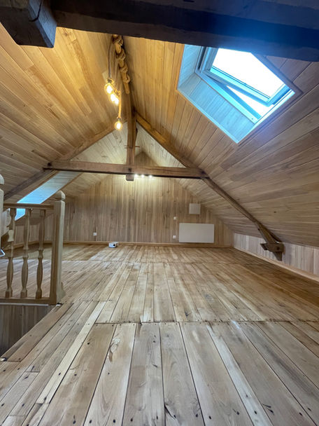 Pose de parquet en bois massif