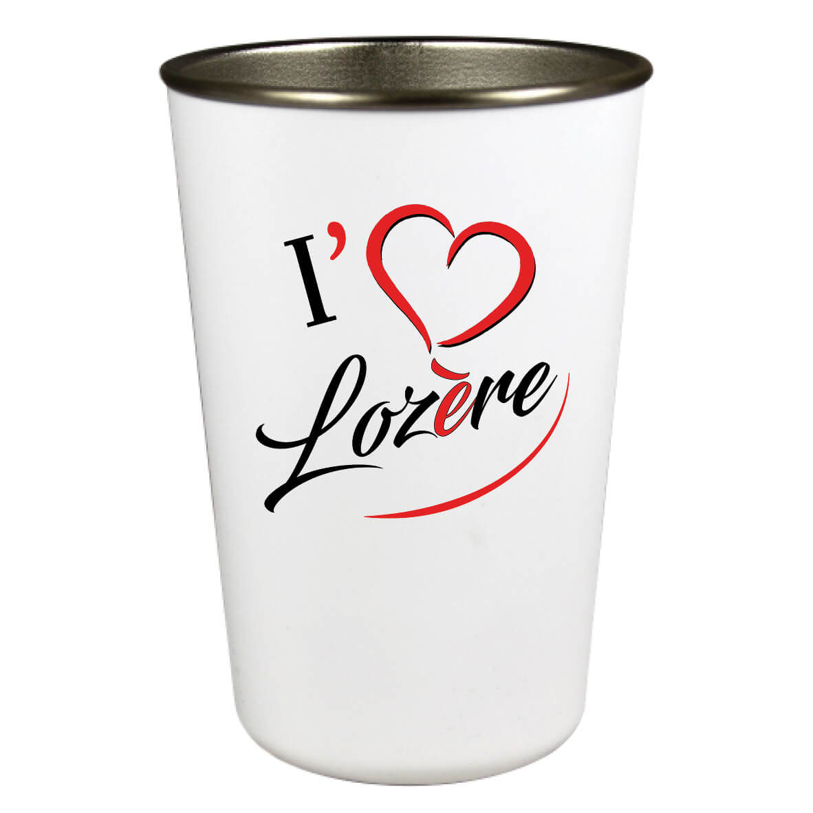 Gobelet en inox - I Love Lozère - Rouge