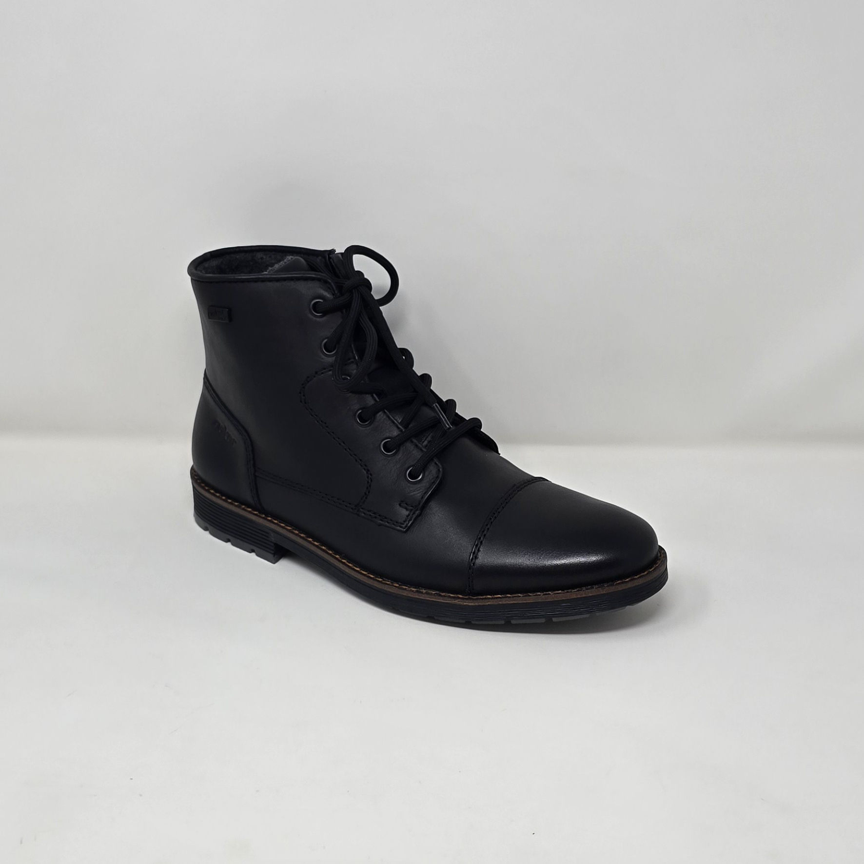 BOOTS NOIRE LACETS ZIP RIEKER