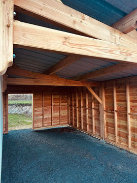 Abris en ossature bois et charpente