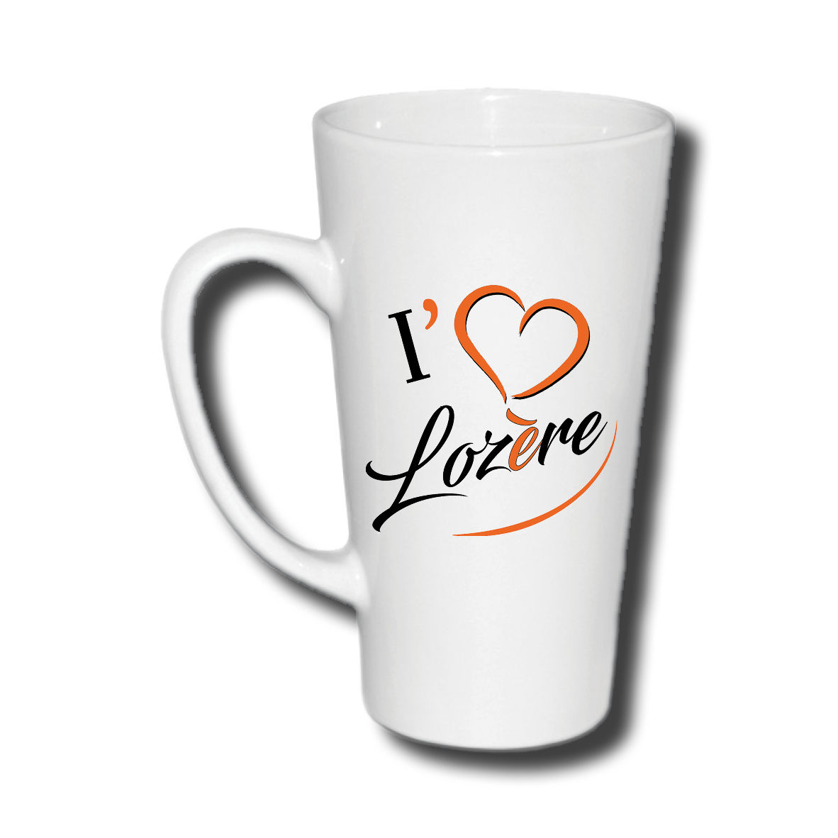 Mug conique - I Love Lozère - Orange