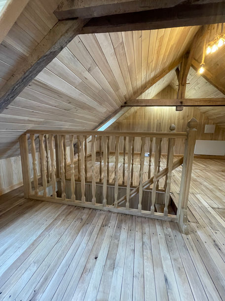 Pose de parquet en bois massif