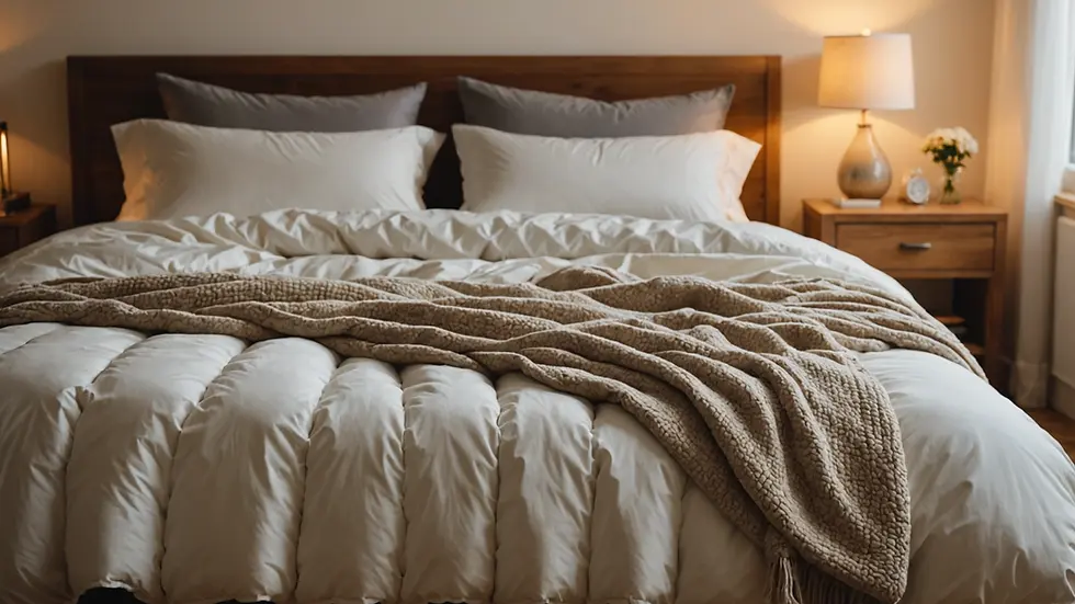 Cozy layered bedding