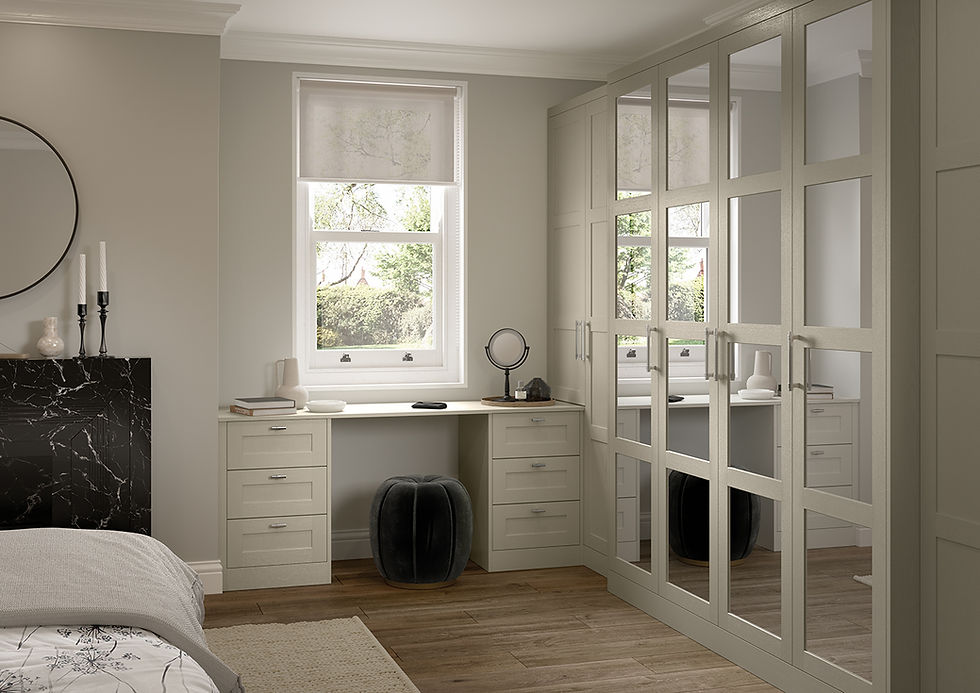 Shaker light grey bedroom