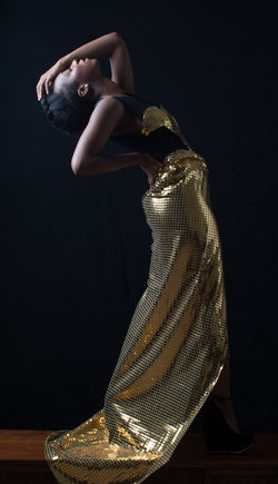 Golden Metallic Gown